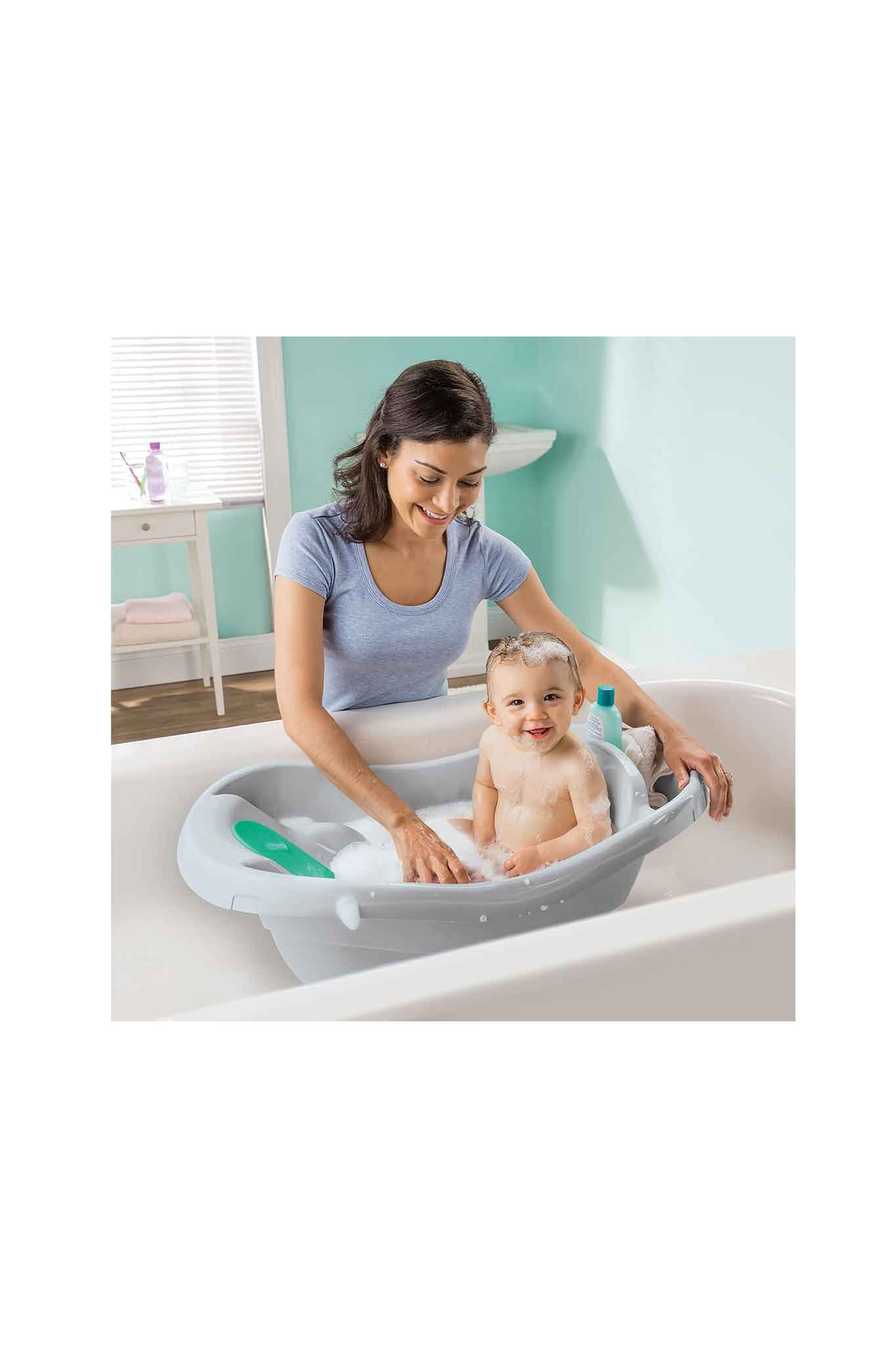 Ingenuity Comfy Clean Deluxe Newborn to Toddler Bather Grey