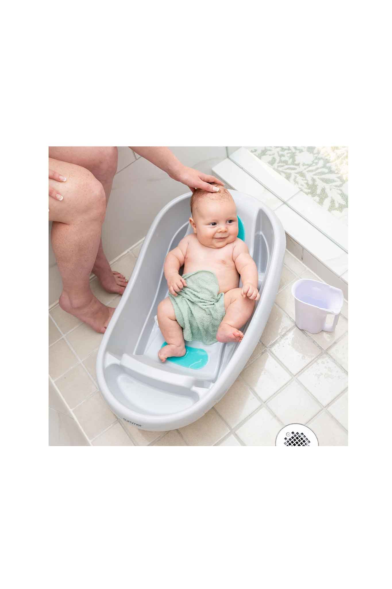 Ingenuity Comfy Clean Deluxe Newborn to Toddler Bather Grey