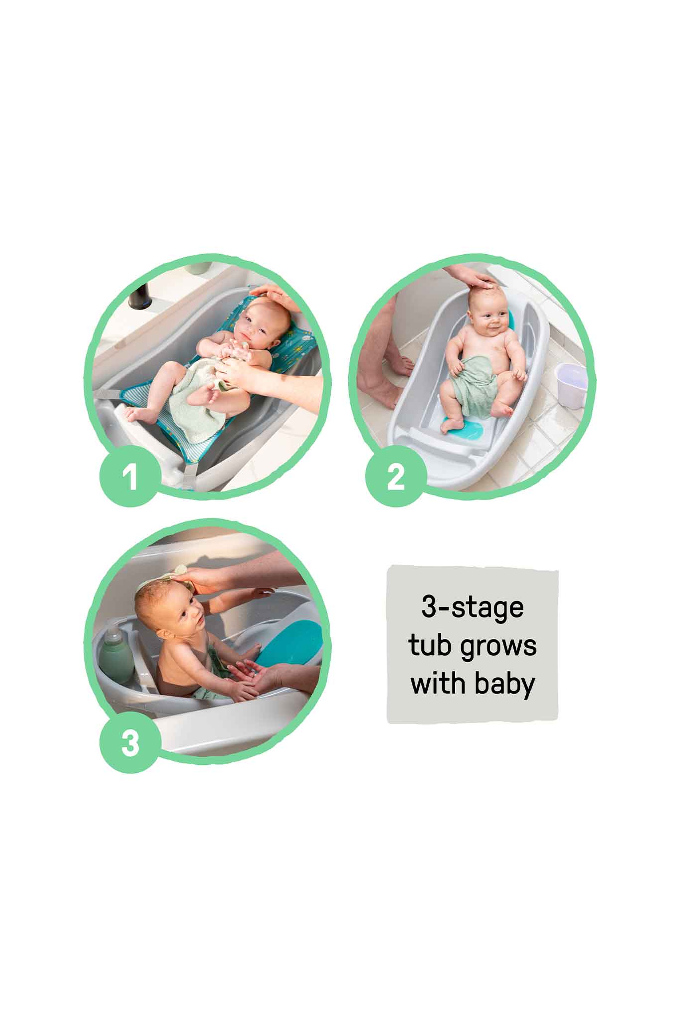 Ingenuity Comfy Clean Deluxe Newborn to Toddler Bather Grey