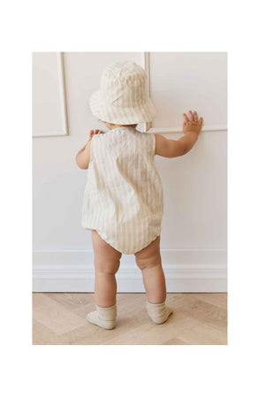 Jamie Kay Organic Cotton Archie Playsuit - Variegated Stripe Foam