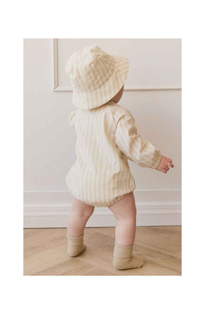 Jamie Kay Organic Cotton Ellis Playsuit - Variegated Stripe Foam