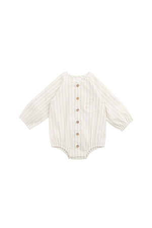 Jamie Kay Organic Cotton Ellis Playsuit - Variegated Stripe Foam