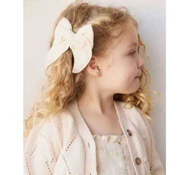 Jamie Kay Organic Cotton Muslin Bow - Pauline Chamomile