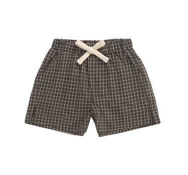 Jamie Kay Organic Cotton Silas Short - Coffee Grid