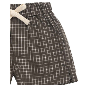 Jamie Kay Organic Cotton Silas Short - Coffee Grid