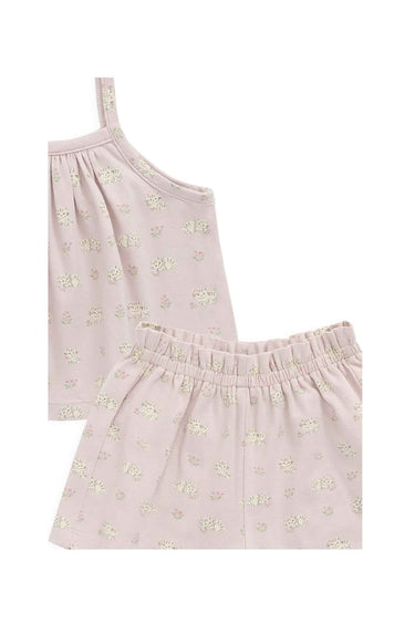 Jamie Kay Organic Cotton Winnie Pyjama Set - Moon Floral Mauve