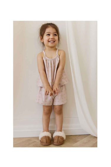 Jamie Kay Organic Cotton Winnie Pyjama Set - Moon Floral Mauve