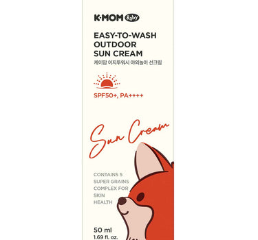 K-Mom Easy-To-Wash Outdoor Sun Cream Spf 50+, Pa++++ 50ml