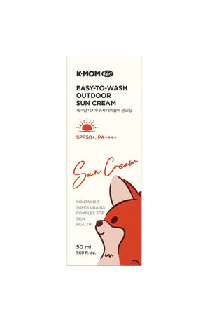 K-Mom Easy-To-Wash Outdoor Sun Cream Spf 50+, Pa++++ 50ml