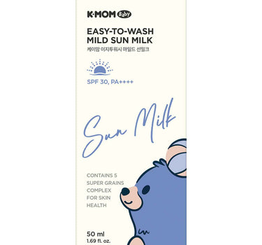 K-Mom Easy-To-Wash Mild Sun Milk Spf 30, Pa++++ 50ml