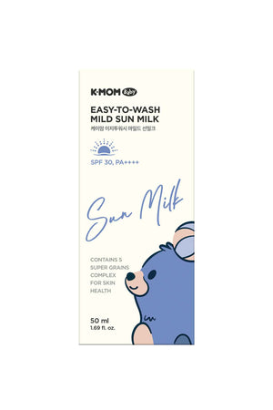 K-Mom Easy-To-Wash Mild Sun Milk Spf 30, Pa++++ 50ml