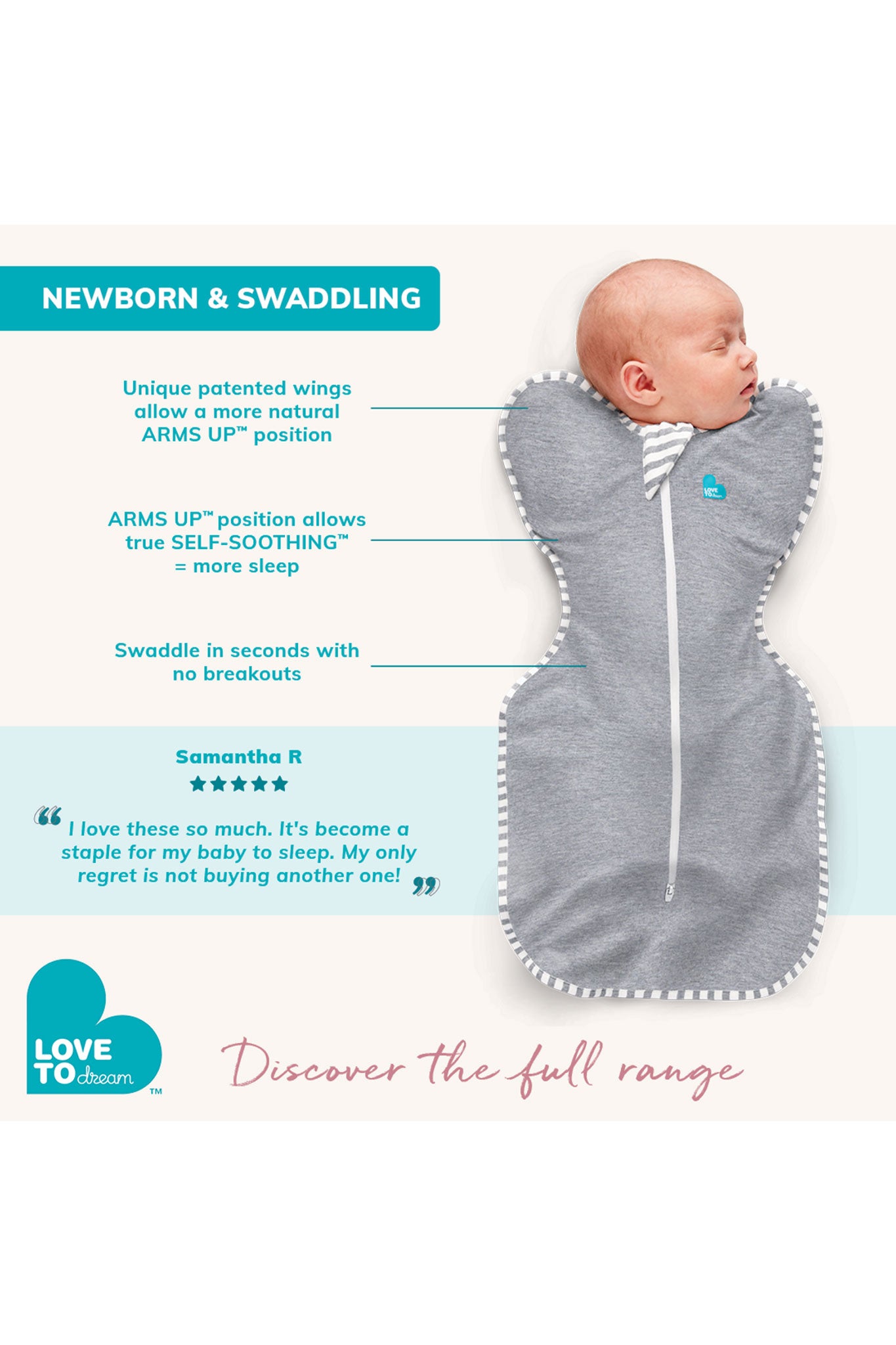 Love To Dream Swaddle Up Original 1.0 TOG