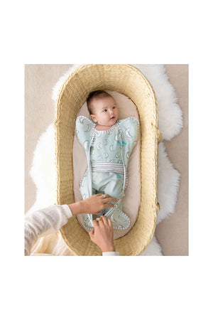 Love To Dream Swaddle Up Stage 1 1.0 Tog Stretch Cotton Eclipse Olive