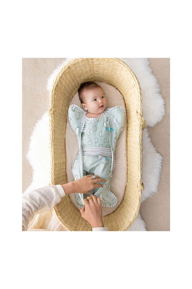 Love To Dream Swaddle Up Stage 1 1.0 Tog Stretch Cotton Eclipse Olive