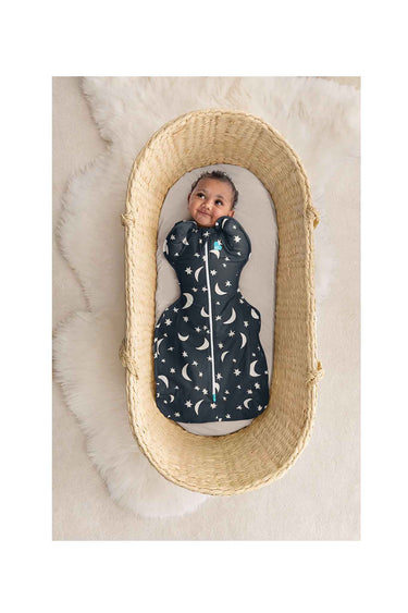 Love To Dream Swaddle Up Stage 1 1.0 Tog Stretch Cotton Big Sky Charcoal