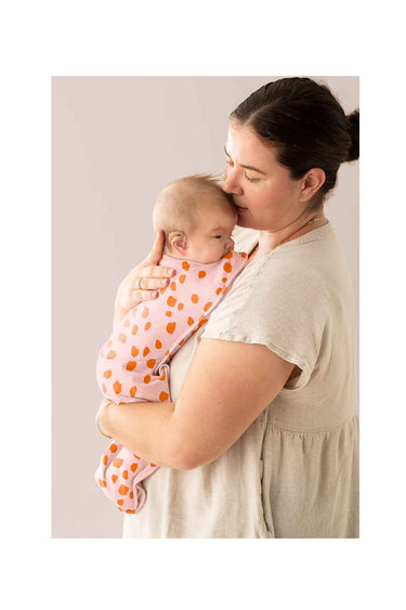 Love To Dream Swaddle Up Stage 1 1.0 Tog Stretch Cotton Jumbo Animal Light Pink
