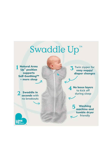 Love To Dream Swaddle Up Stage 1 1.0 Tog Stretch Cotton Paperbirds Cobalt