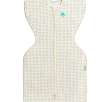 Love To Dream Swaddle Up Stage 1 1.0 Tog Original Cotton Houndstooth Tan