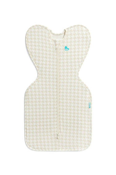 Love To Dream Swaddle Up Stage 1 1.0 Tog Original Cotton Houndstooth Tan