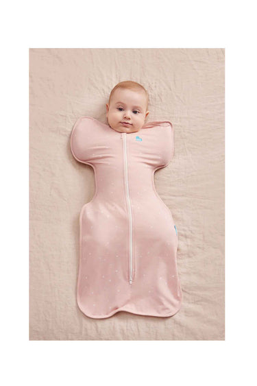 Love To Dream Swaddle Up Stage 1 1.0 Tog Strecth Cotton Twinkle Powder Pink