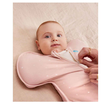 Love To Dream Swaddle Up Stage 1 1.0 Tog Strecth Cotton Twinkle Powder Pink