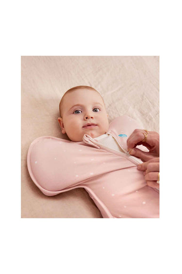 Love To Dream Swaddle Up Stage 1 1.0 Tog Strecth Cotton Twinkle Powder Pink