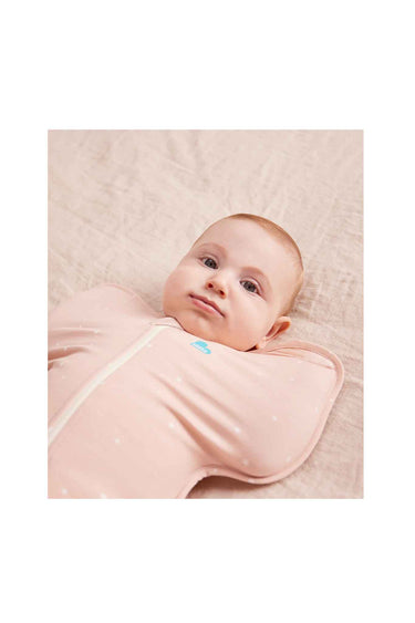 Love To Dream Swaddle Up Stage 1 1.0 Tog Strecth Cotton Twinkle Powder Pink