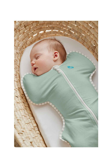 Love To Dream Swaddle Up Stage 1 0.2 Tog Stretch Cotton Light Olive