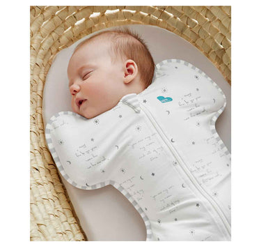 Love To Dream Swaddle Up Stage 1 0.2 TOG Stretch Cotton You Are My White