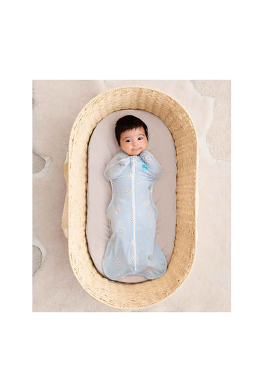 Love To Dream Swaddle Up Stage 1 0.2 Tog Viscose From Bamboo Little Dreamer Light Blue