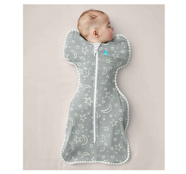 Love To Dream Swaddle Up Stage 1 1.0 Tog Viscose From Bamboo Stars & Moon Olive