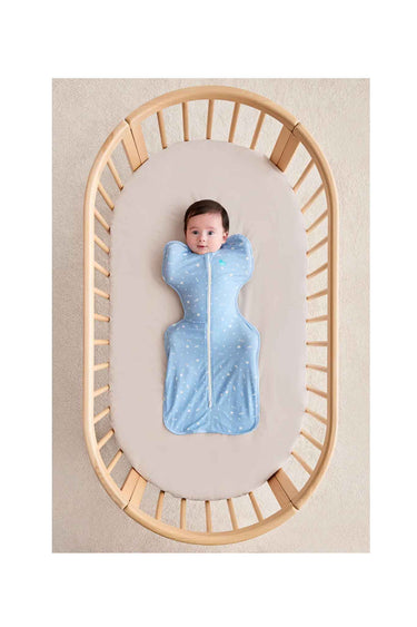 Love To Dream Swaddle Up Stage 1 1.0 Tog Viscose From Bamboo Time And Space Marle Blue