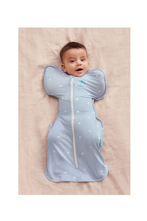 Love To Dream Swaddle Up Stage 1 1.0 Tog Viscose From Bamboo Boats Mist Blue