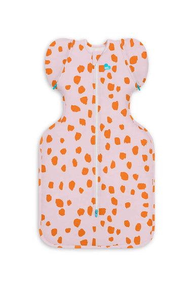 Love To Dream Swaddle Up Transition Bag Stage 2 1.0 Tog Stretch Cotton Jumbo Animals Light Pink