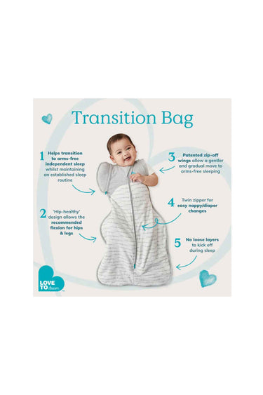 Love To Dream Swaddle Up Transition Bag Stage 2 1.0 Tog Stretch Cotton Jumbo Animals Light Pink