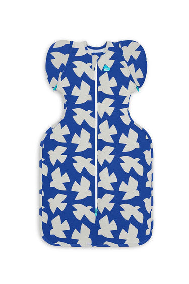 Love To Dream Swaddle Up Transition Bag Stage 2 1.0 Tog Stretch Cotton Paperbirds Cobalt