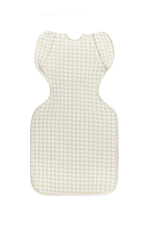 Love To Dream Swaddle Up Transition Bag Stage 2 1.0 Tog Stretch Cotton Houndstooth Tan