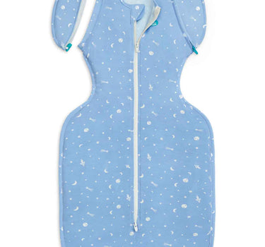 Love To Dream Swaddle Up Transition Bag Stage 2 1.0 Tog Viscose From Bamboo Time And Space Marle Blue