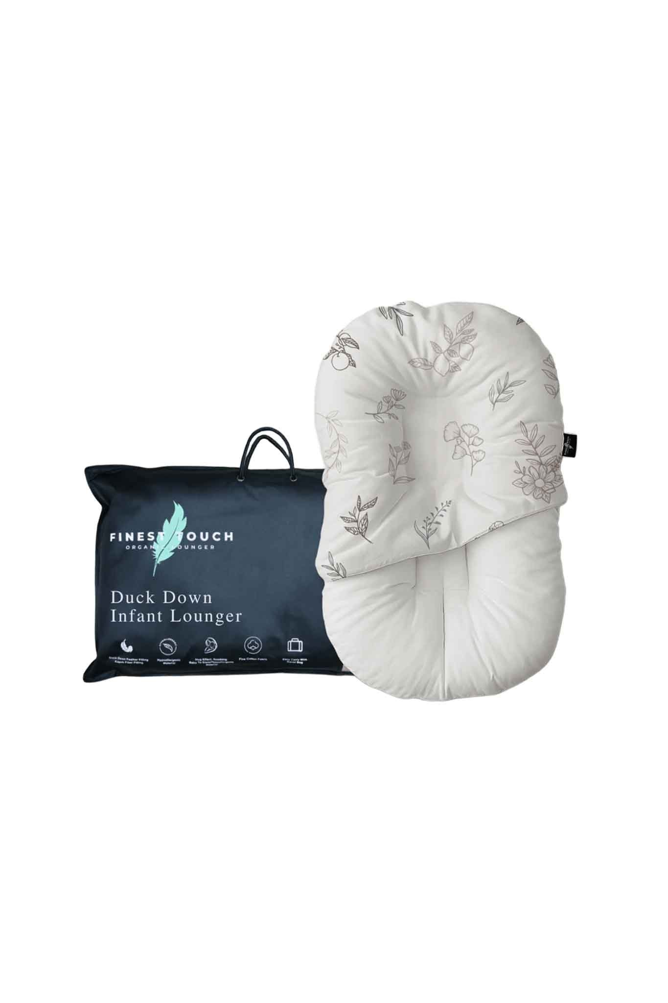 Finest Touch Duck Down Feather Infant Lounger Royal