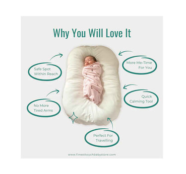 Finest Touch Duck Down Feather Infant Lounger Royal