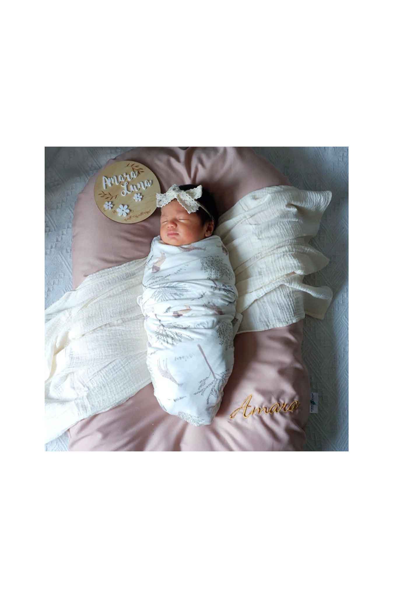 Finest Touch Duck Down Feather Infant Lounger Royal