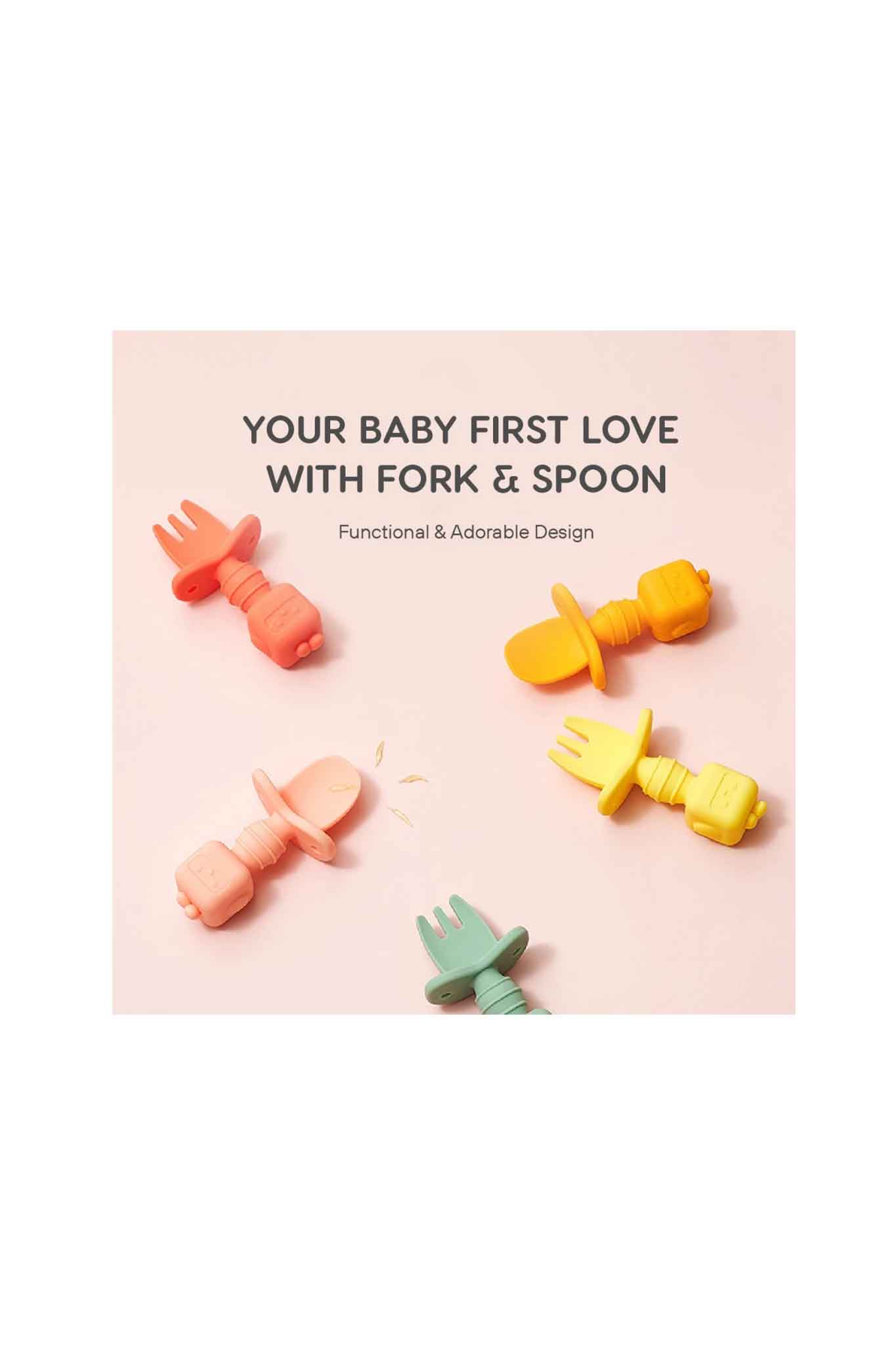 Mama Bear Baby Training Spoon And Fork Set