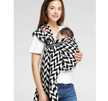 Mamaway Black & White Herringbone Baby Ring Sling