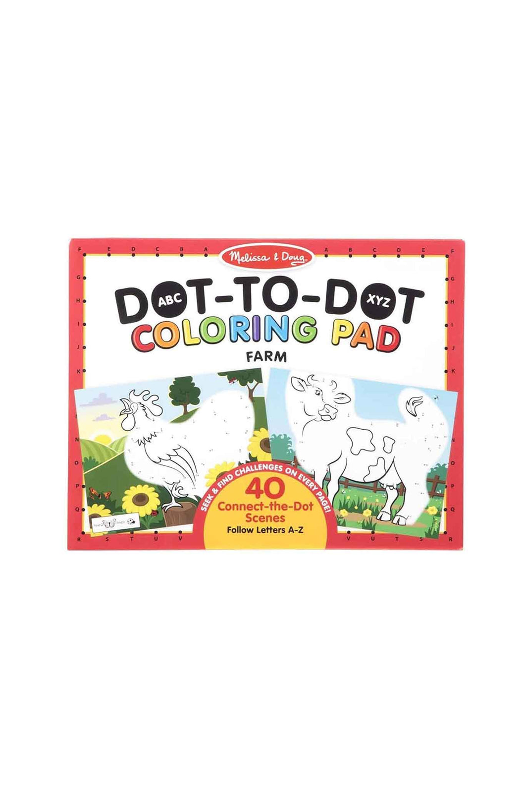 Melissa & Doug Dot-To-Dot Abc Colouring Pad Farm