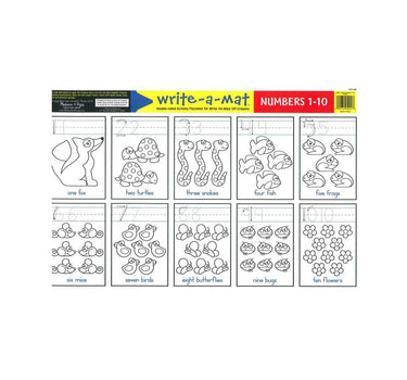 Melissa & Doug Learning Mat Numbers 1-10 Write A Mat