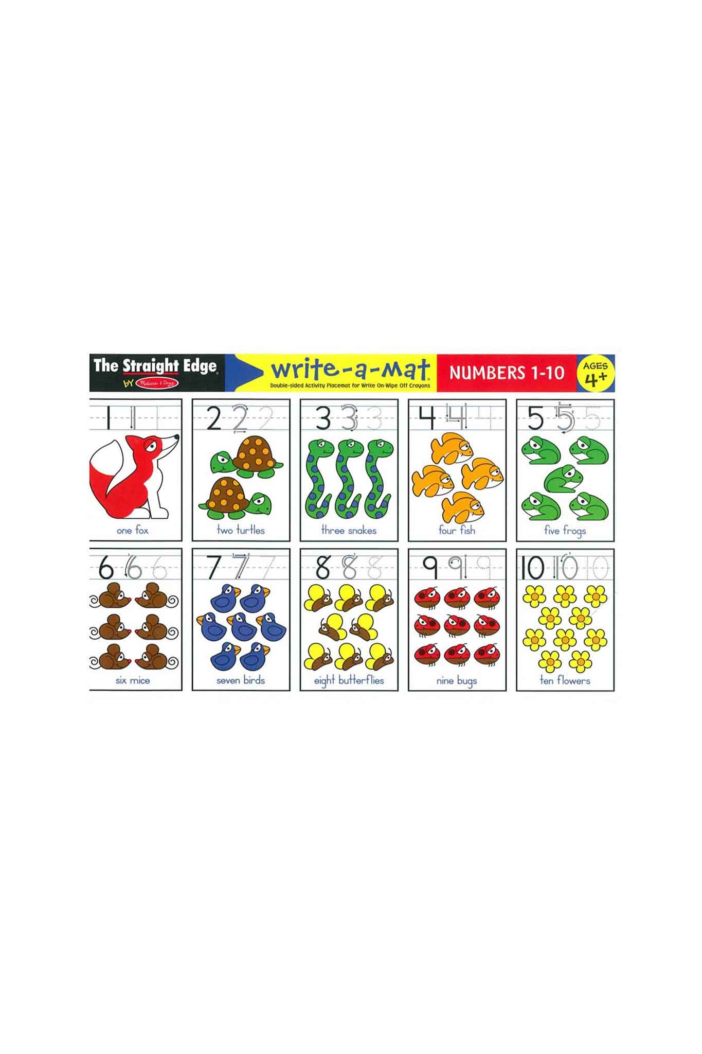 Melissa & Doug Learning Mat Numbers 1-10 Write A Mat