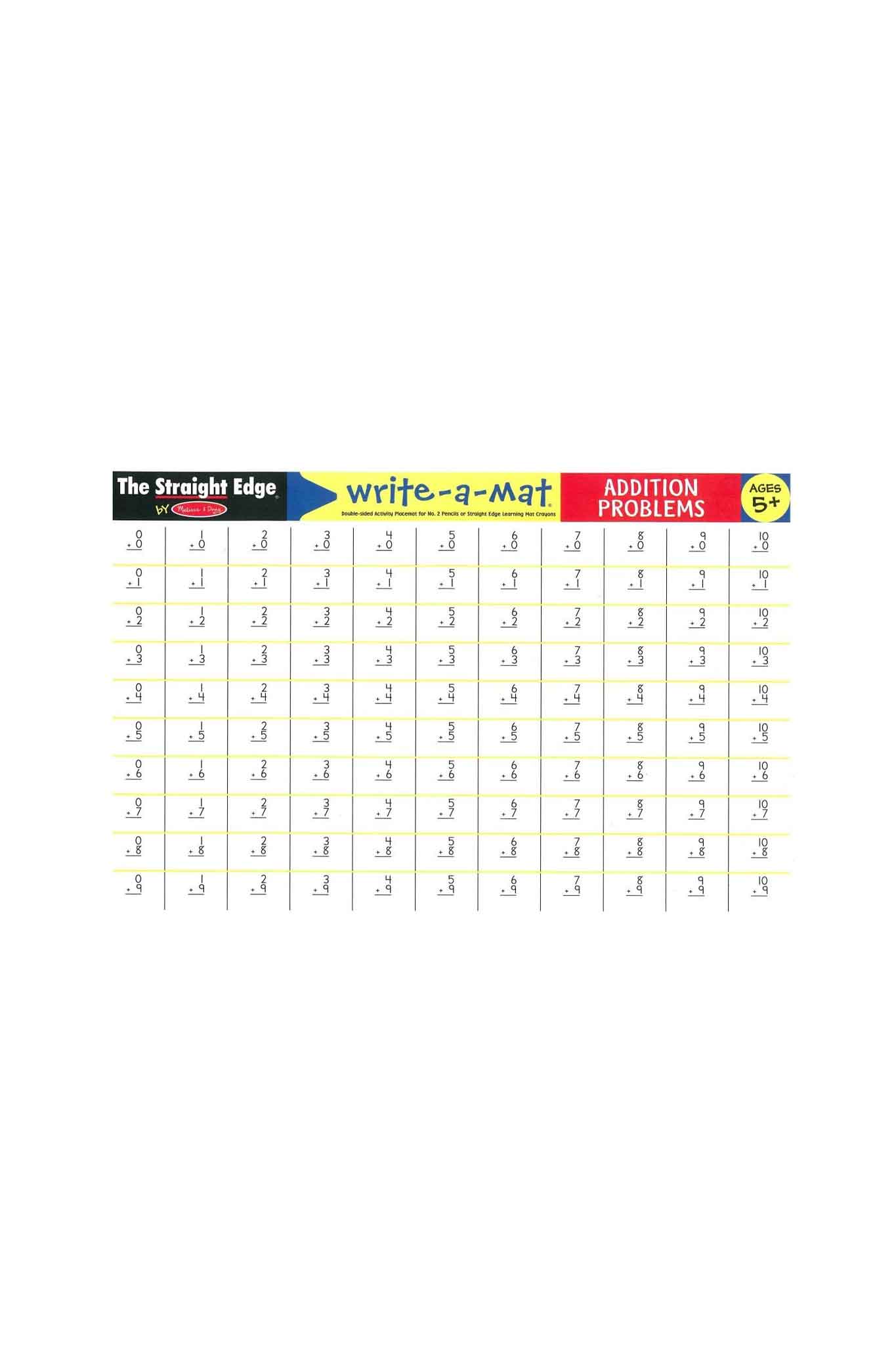 Melissa & Doug Learning Mat Addition Problems Mat