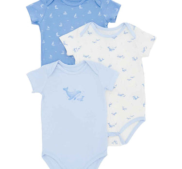 Not Too Big Whaley Bamboo Bodysuit 3 Pack