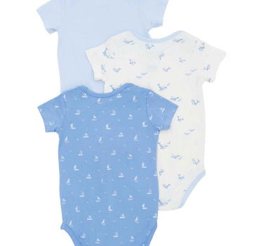 Not Too Big Whaley Bamboo Bodysuit 3 Pack