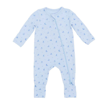 Not Too Big Whaley Bamboo Sleepsuit 2 Pack